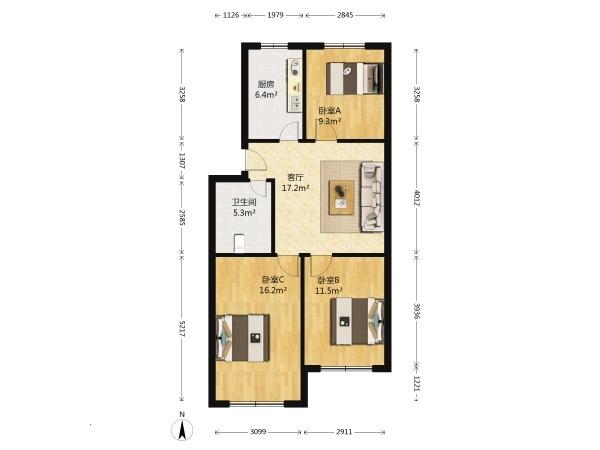 建安小区 3房1厅 家电齐全 地铁口 2200元出租 建安小区 3房1厅 家电齐全 地铁口 2200元出租